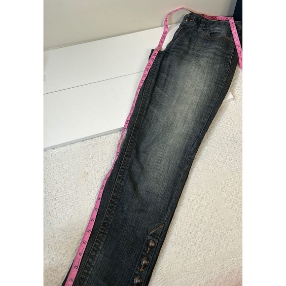DKNY Denim Jeans with Button Detail Dark Wash Casual Pants women's‎ size 12 - Picture 7 of 9